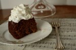 Irish Date Cake with Whipping Cream Close&nbsp;UP