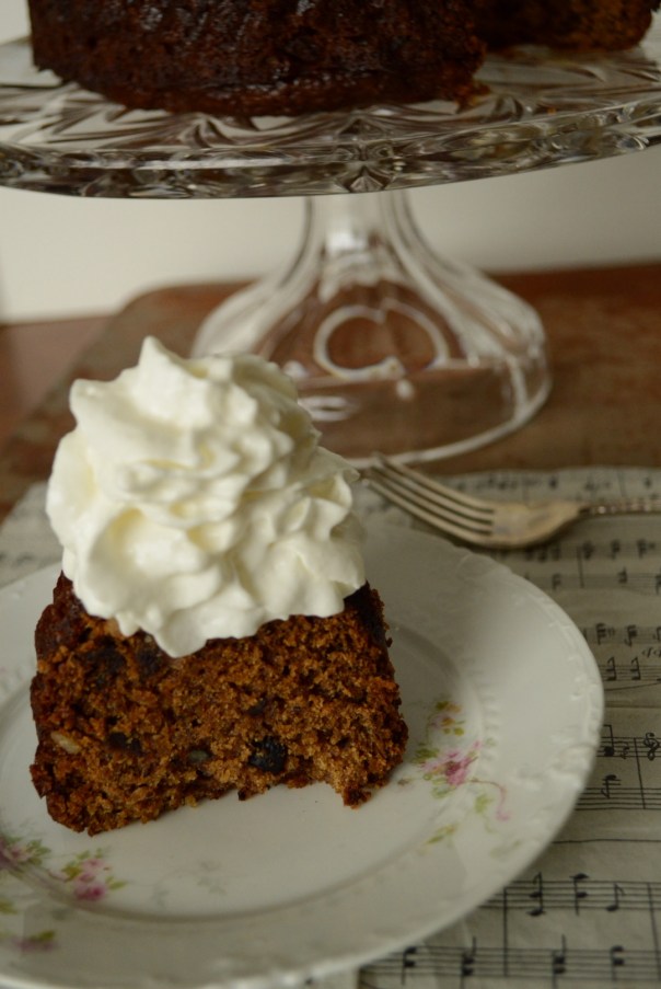 Irish Date Cake with Whipping Cream